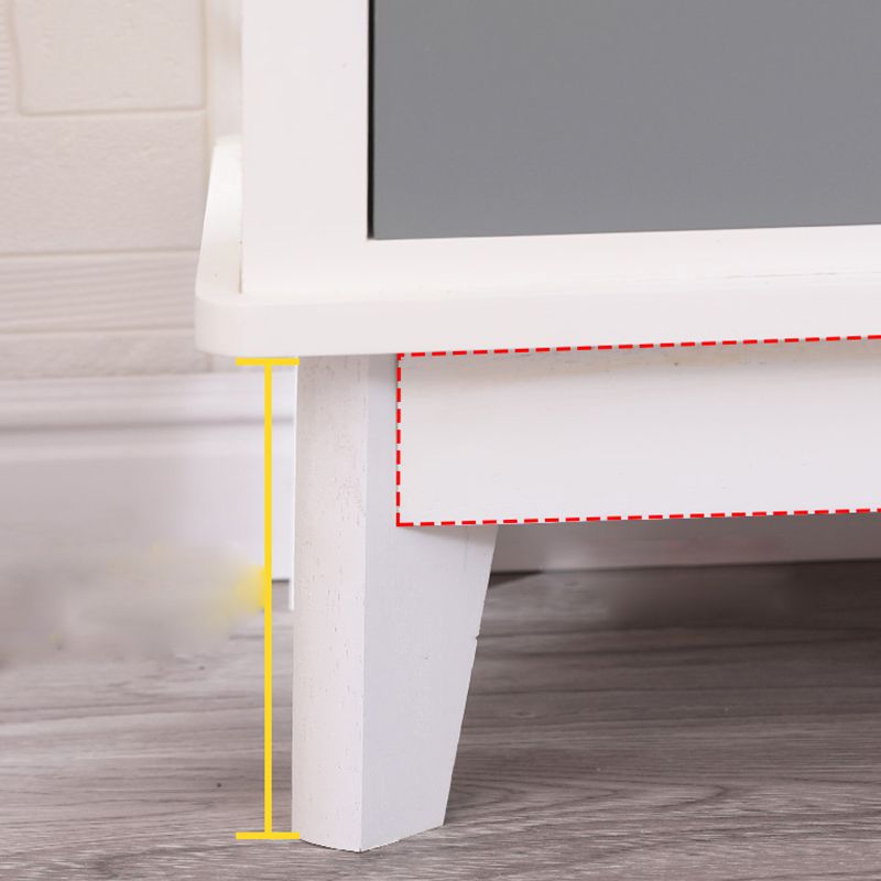 Modern Style Storage Chest Vertical Wood White Storage Chest Dresser with Drawers