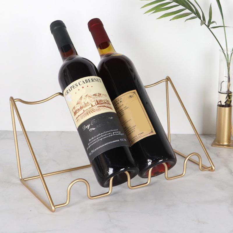 Modern Countertop Wine Bottle Rack Metal Stackable Wine Bottle Holder