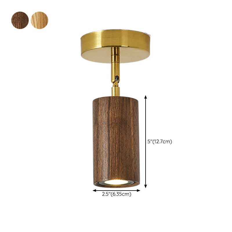 Modern Flush Mount Cylinder Shape Ceiling Light with Metal Shade for Passage