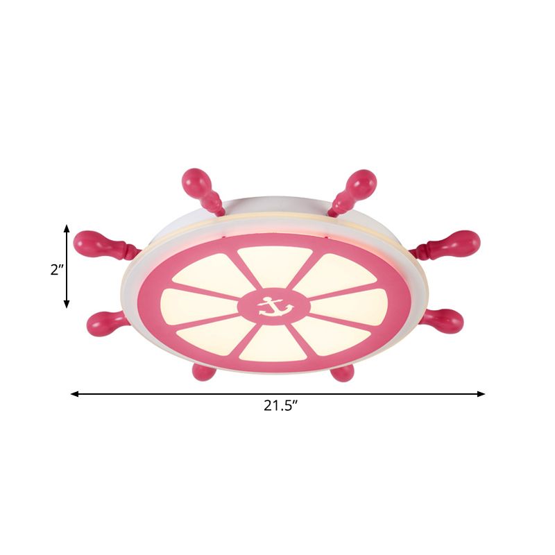 Lampe LED en acrylique de Style moderniste, Design de gouvernail rose, lampe encastrée pour chambre d'enfant