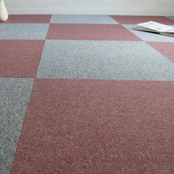 Carpet Tile Non-Skid Fade Resistant Solid Color Self Peel and Stick Carpet Tiles Bedroom
