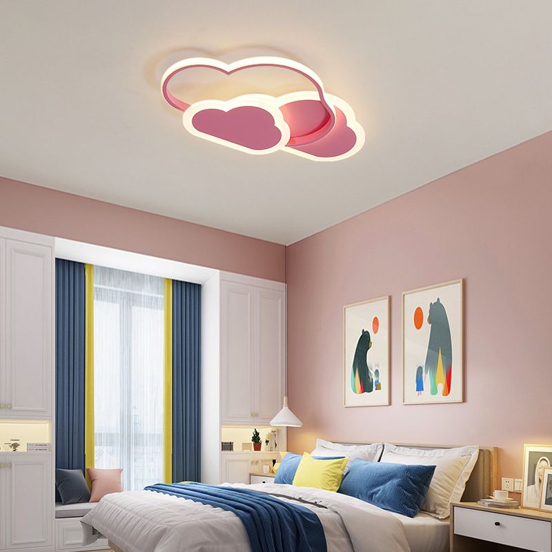 Cloud Flush Mount Light Fixtures 1 Light Acrylic Contemporary Ceiling Lights Flush Mount