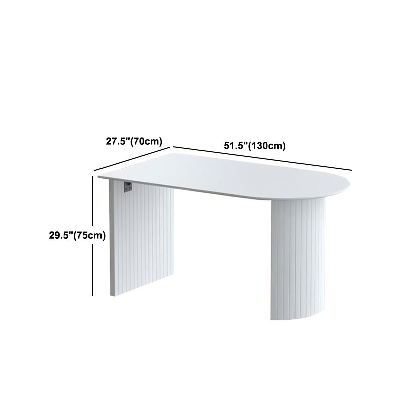 Modern Pine Wood Table for Restaurant White Oval Table with Double Pedestal