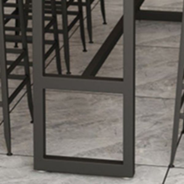 Solid Wood Pub Table Bar Height Industrial Rectangle Bar Table for Indoor