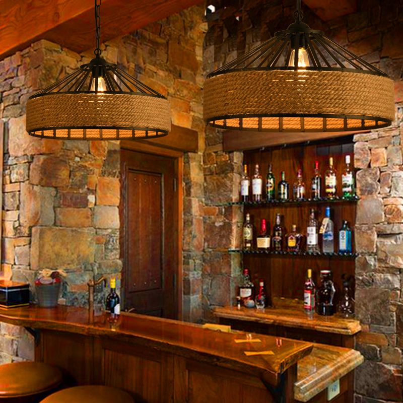 Seil kommerzieller Anhänger Beleuchtung Industrie Beige schattiertes Restaurant Anhänger Licht