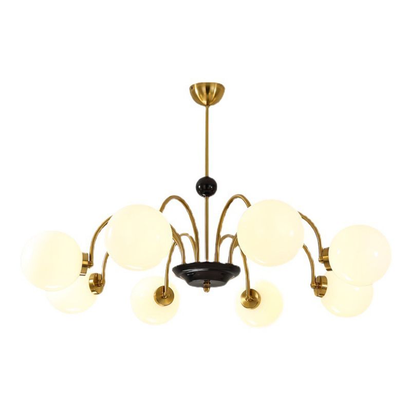 Modern Simple Pendant Light Globe Glass Chandelier for Dining Room