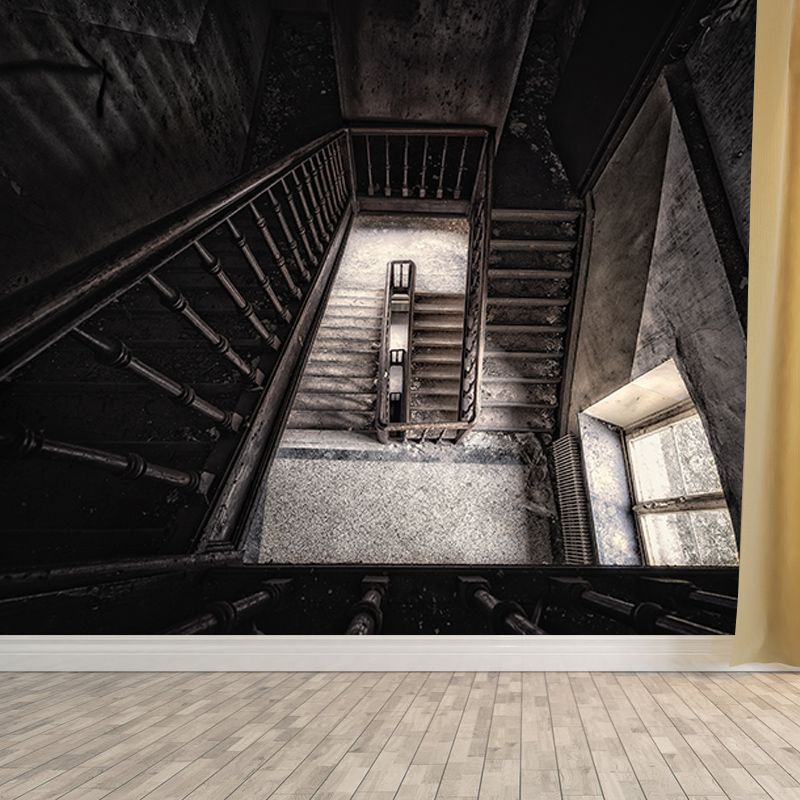 Lift Wallpaper Space Extension Mural in Light Color Wall Covering for Living Room