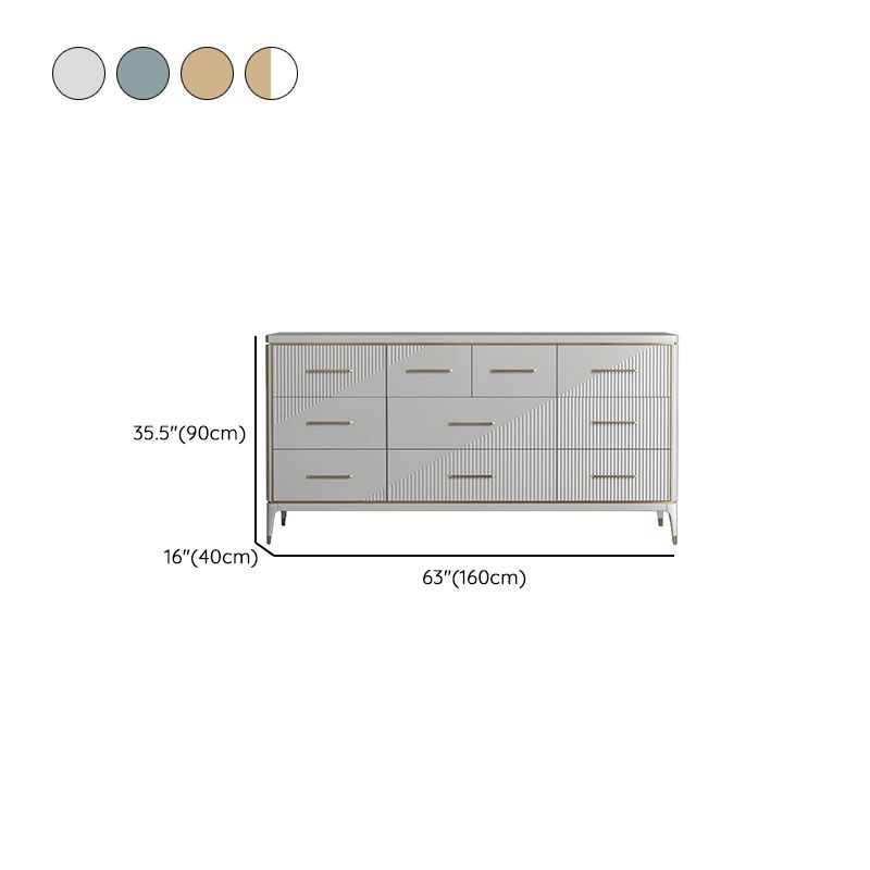 Classic Glam Storage Chest 3/5/6/10 Drawers Double Dresser , 15.6 Inch Width