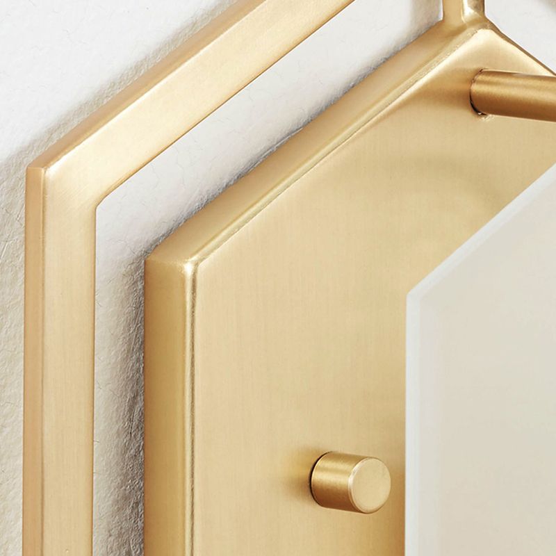 Hexagon Lampe Lampe Traditionelle Metall 1 Kopf Goldwandbeleuchtung für den Flur