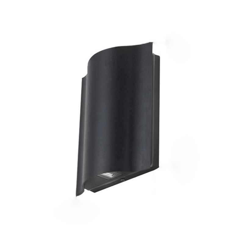 Black Rectangular LED Outdoor Wall Lamp in Modern Creative Style Aluminium Waterproof Wall Light