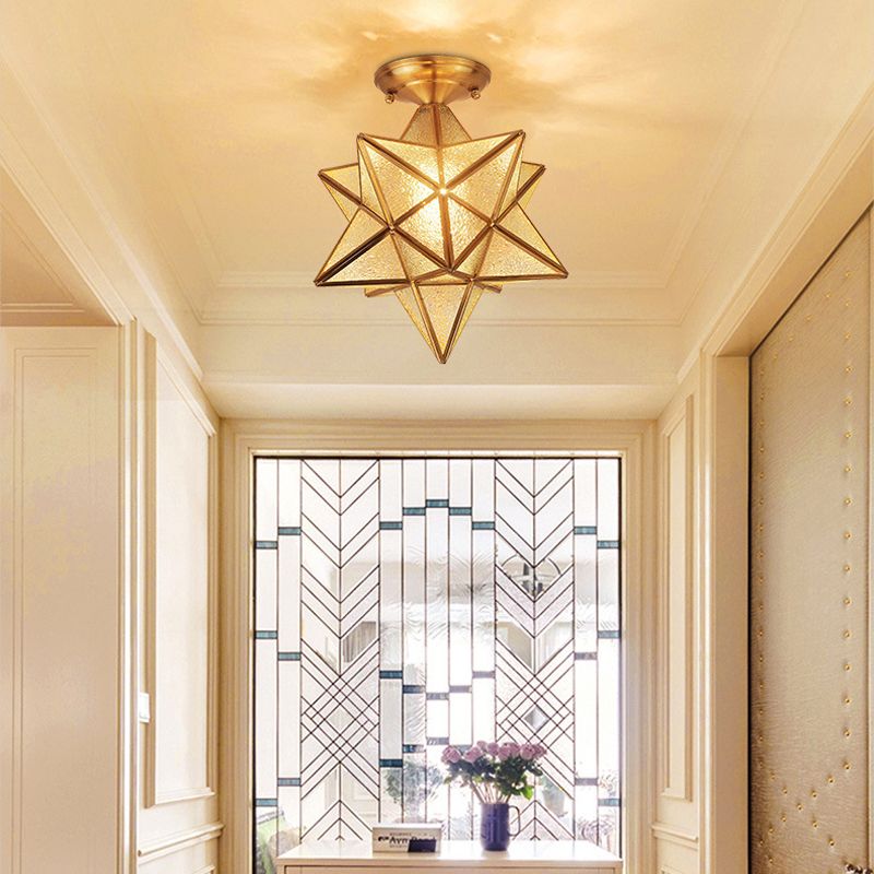 Modern Star Shape Flush Mount Light Fixtures 1 Light Flush Mount Ceiling Light