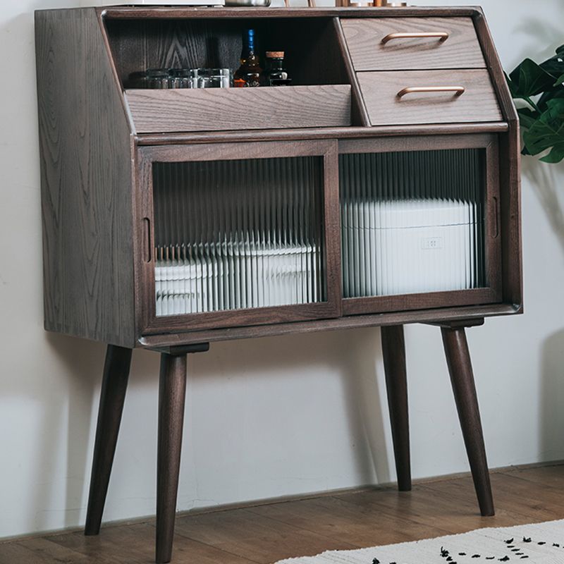 Wooden Home Storage Sideboard 31.5"L Modern Rectangular Sideboard Table