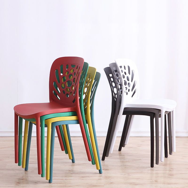 Modern Style Side Chair Plastic Stackable Dining Chair for Dining Room