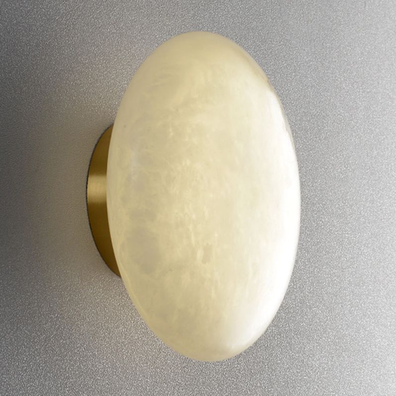 Round Shape Metal Vanity Light Modern Style 1 Light Vanity Light Fixture in Gold