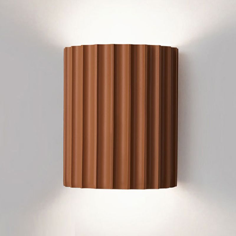 Modern Style Half Cylinder Wall Light Resin 2 Light Sconces for Bedroom