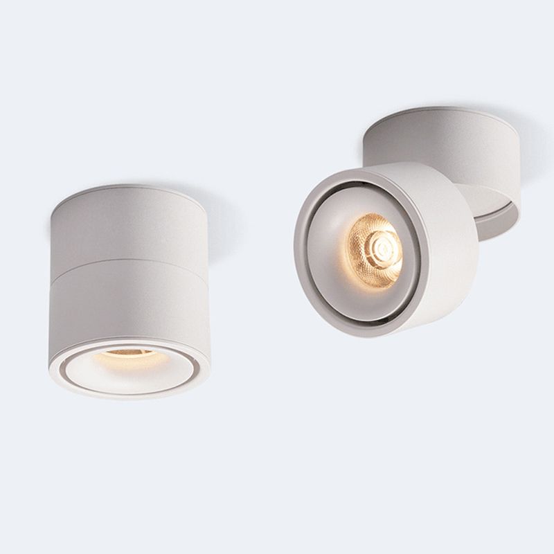 Minimalisme 1-Light LED Flush Plafondlamp Metalen Cilinder Plafondlamp Fixture