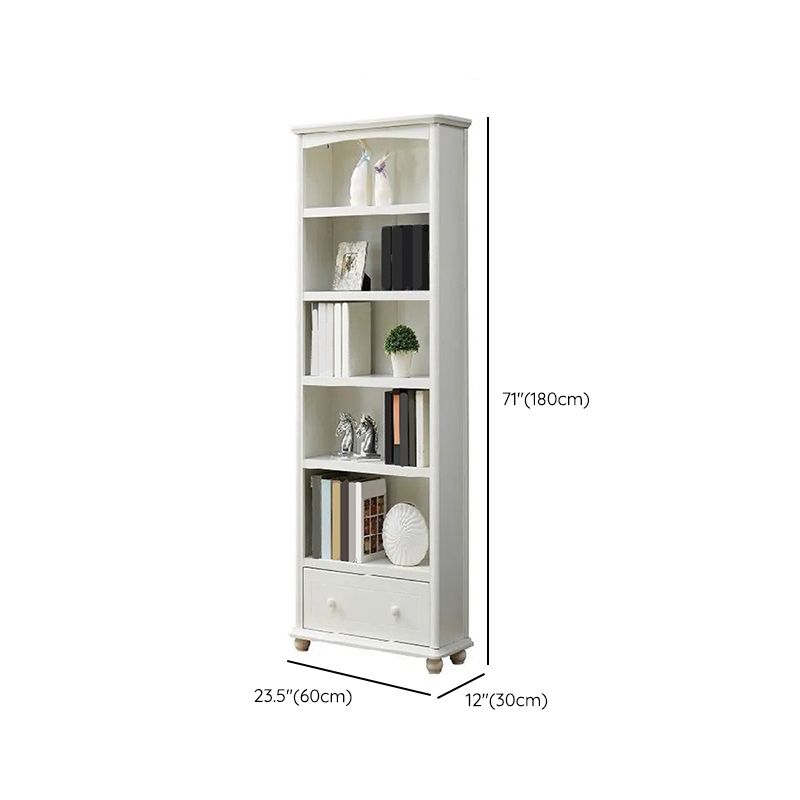 Wooden Closed Back Bookcase Standard Contemporary Bookshelf with Shelves
