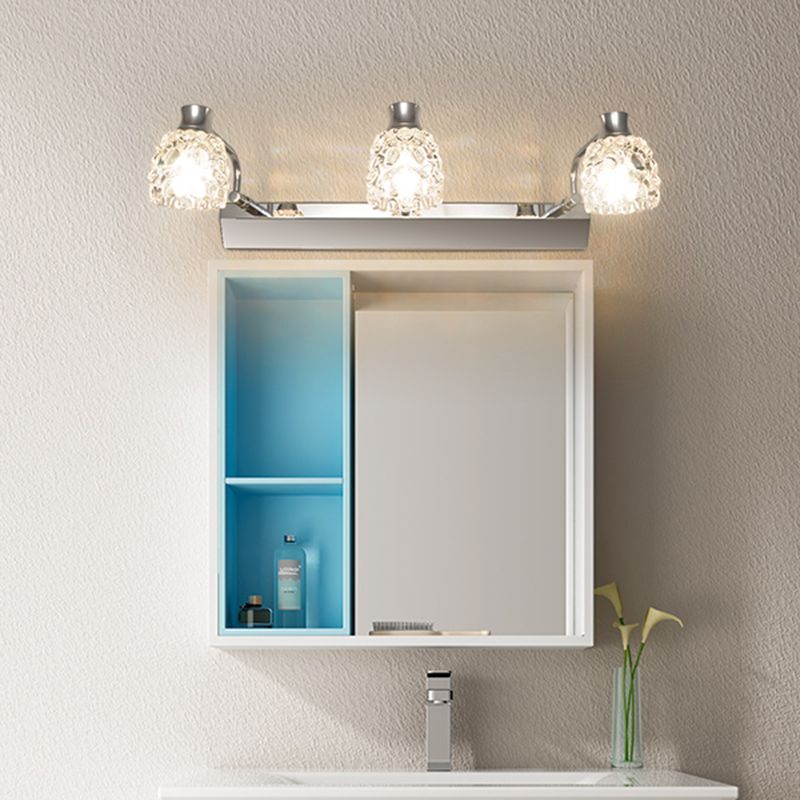 Geometric Vanity Lighting Modern Style Crystal Multi Lights Vanity Sconce Lights