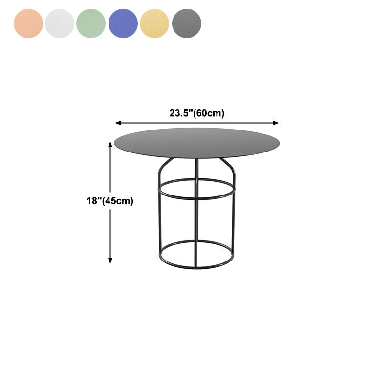 Frame Shaped Base Design Cocktail Table Multi-color Selection of Metal Round Coffee Table