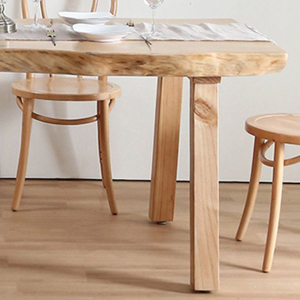 Rectangle Solid Wood Dining Table Simplicity 4 Legs Table for Dining Room