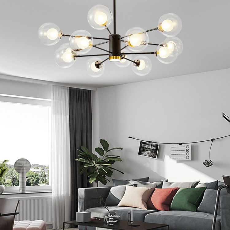 2 Schichten minimalistischer Kronleuchter Glasanhänger Kronleuchter für Esszimmer Schlafzimmer