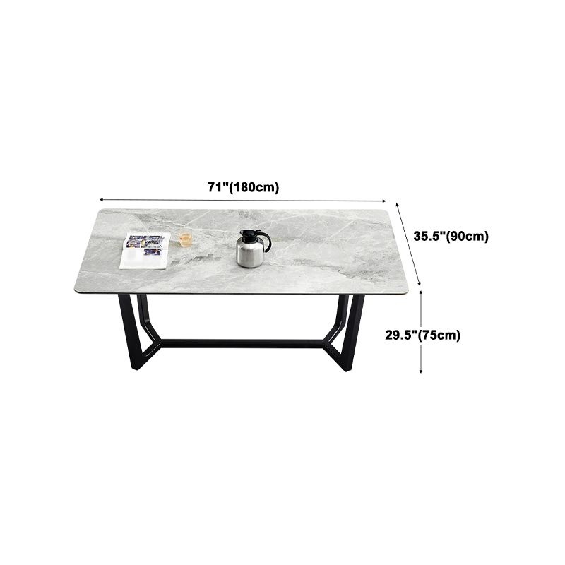 Modern Style Sintered Stone Rectangle Table Set 1/4/5 Pieces Dining Set