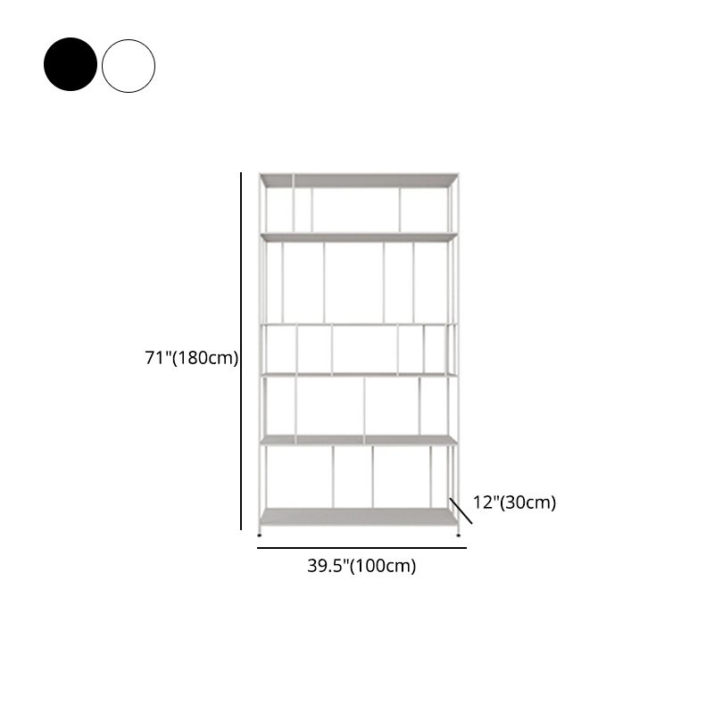 Modern Metal Etagere Bookshelf Vertical Iron Bookshelf for Living Room