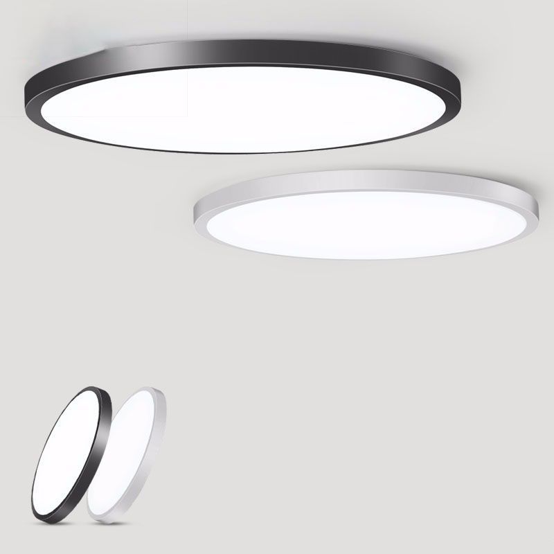 Plafonnier LED de forme ronde en fer moderne, 1 lumière, encastré, pour balcon, chambre à coucher