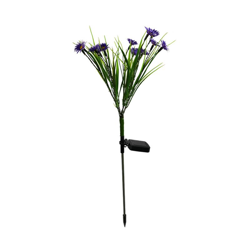 Wildflower Bouquet Solar Ground Light Modern Plastic Backyard LED Landscape Light