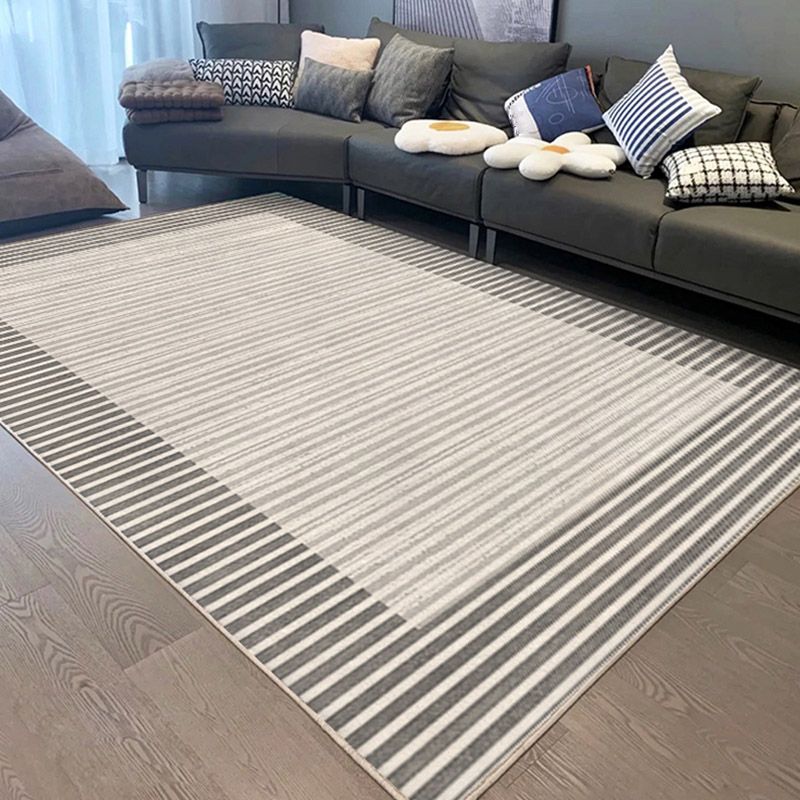 Casual Rug Simple Area Rug Polyester Easy Care Carpet for Bedroom