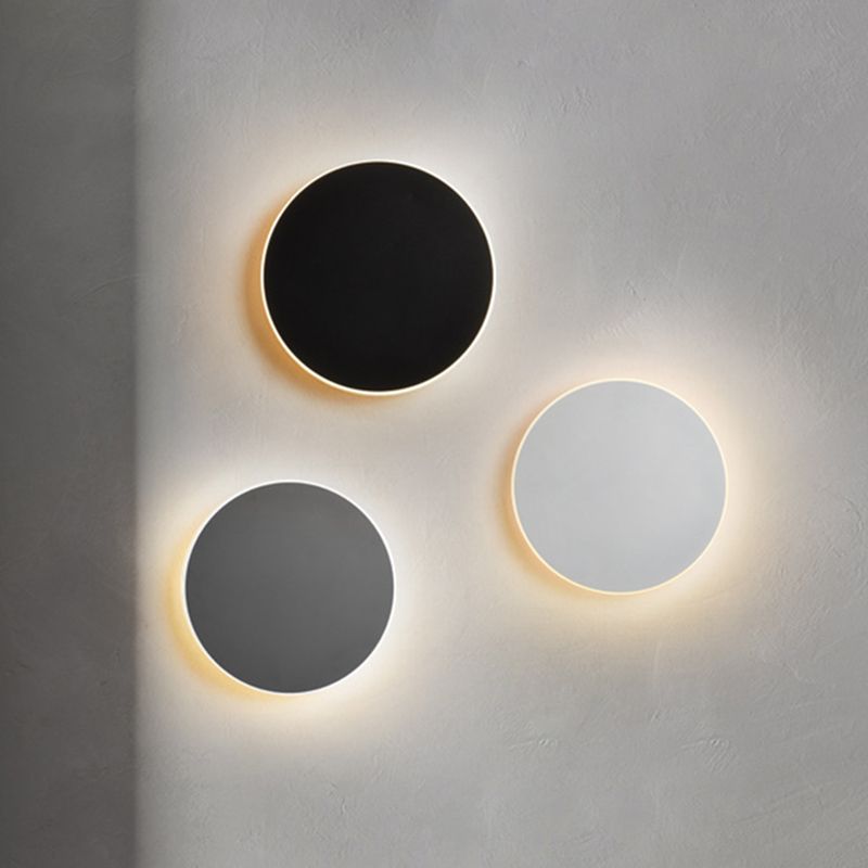 Round Disc Wall Light Sconces Modern Minimalist Style Acrylic 1 Light Sconces