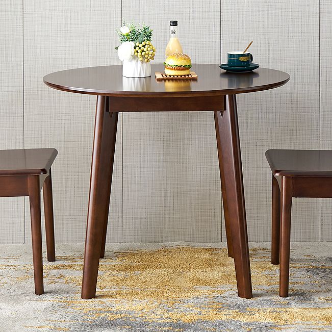 Modern Style Solid Wood Dining Room Set with Round Table Home Dining Table Furniture