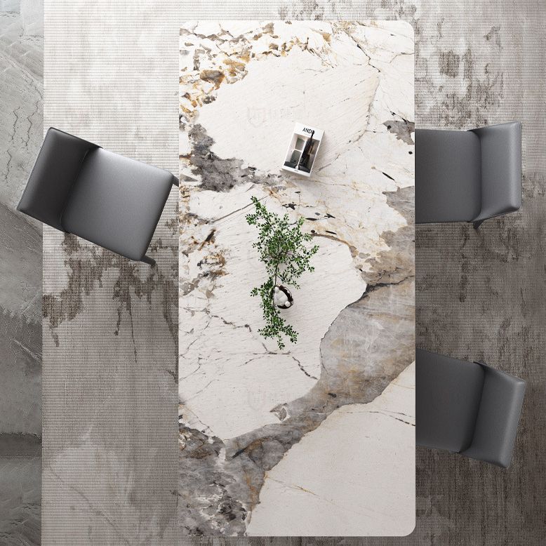 Modern Dining Rectangle Table Dining Stone Table for Home Use