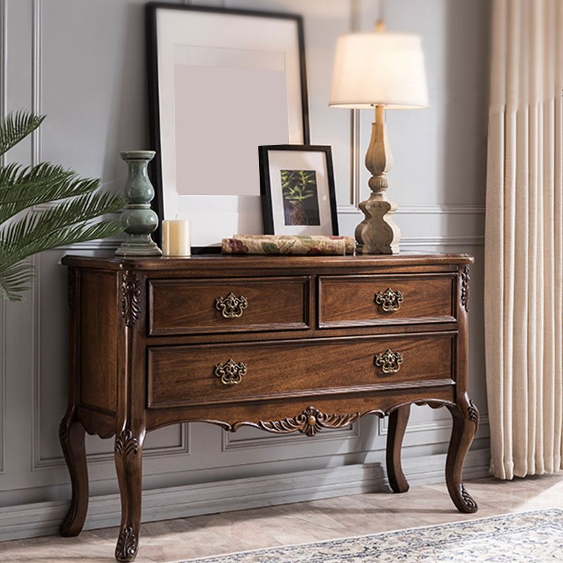 Mid-Century Modern Wood Console Table Rectangle Console Sofa Table for Hall