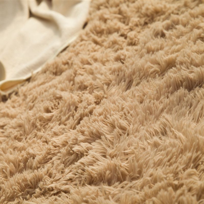 Casual Living Room Rug Multi-Colored Solid Rug Polypropylene Non-Slip Pet Friendly Area Carpet