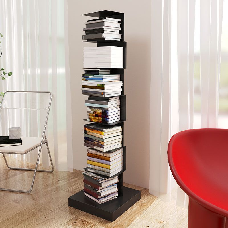 Contemporary Steel Bookshelf Geometric Shelf Bookcase for Study Room
