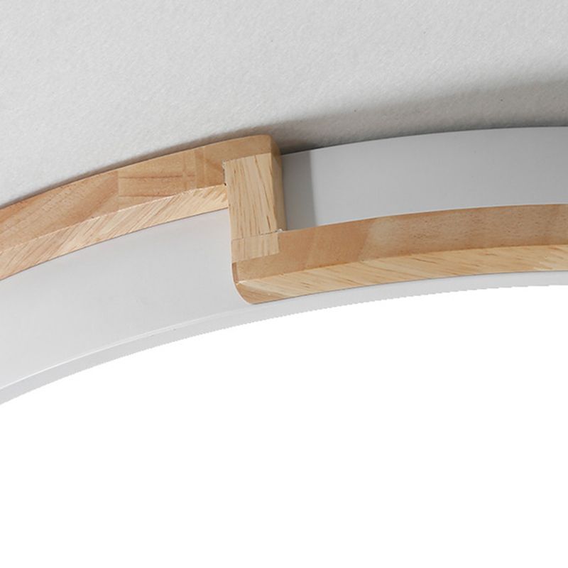 Round Shape LED Ceiling Lamp Macaroon Modern Iron 1 Light Flush Mount for Dining Room