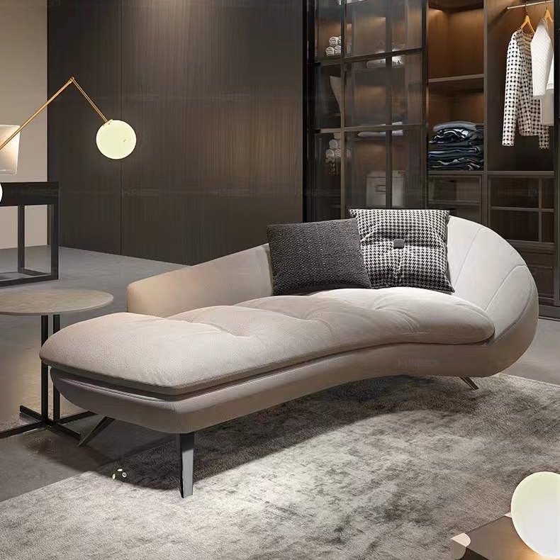 Modern Solid Color Chaise Lounge Couch Upholstered Chaise Lounge