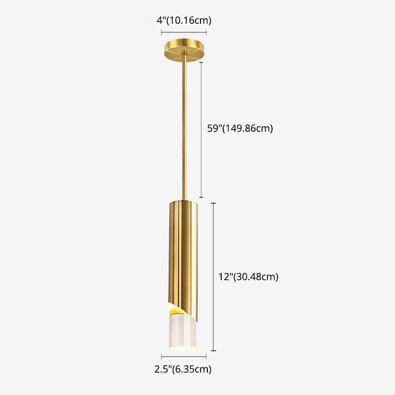 Acryl cilindrisch LED hanglamp in moderne creatieve stijl smeedijzeren hangende lamp voor slaapkamer