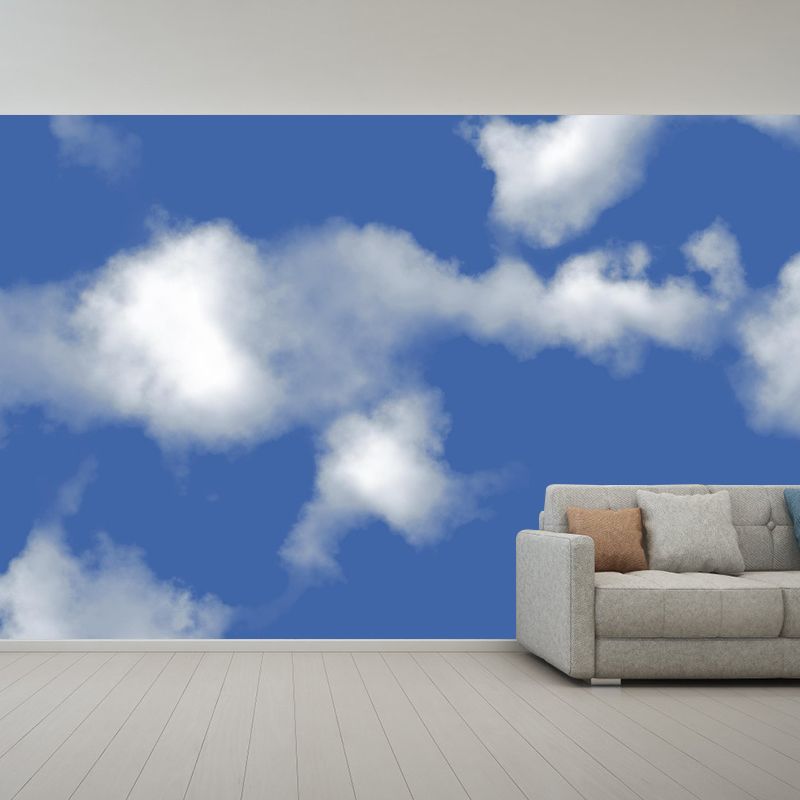 Cloud Sky Photography Style Sky Mural Wallpaper Mildew Resistant for Wall Decor