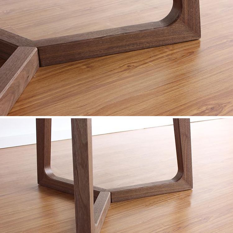 Mesa de madera maciza moderna Mesa de comedor redonda con base de pedestal de madera