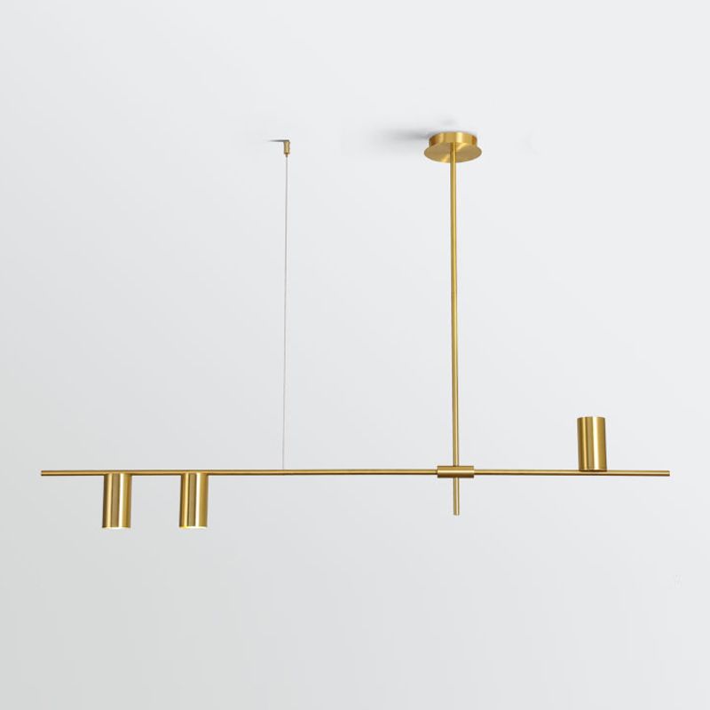 Éclairage d'éclairage de l'île de cylindre Éclairage de pendentif métallique moderne