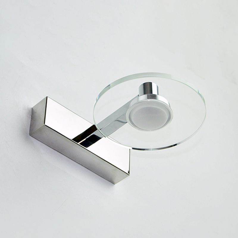 Modern Style Round LED Wall Lamp Crystal 1 Light Mirror Wall Lighting Ideas