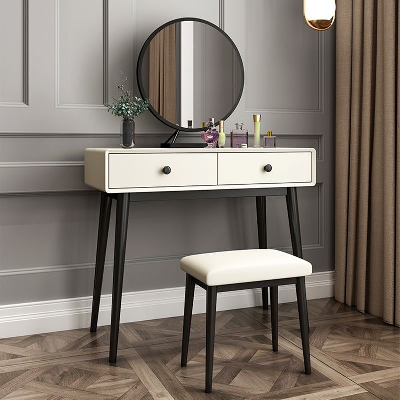 29.5" Height White Wooden Top Make-up Vanity with Drawer for Bedroom