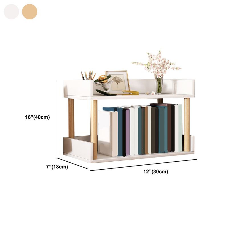 Modern Wooden Bookcase Open Storage Bookshelf with and Shelves