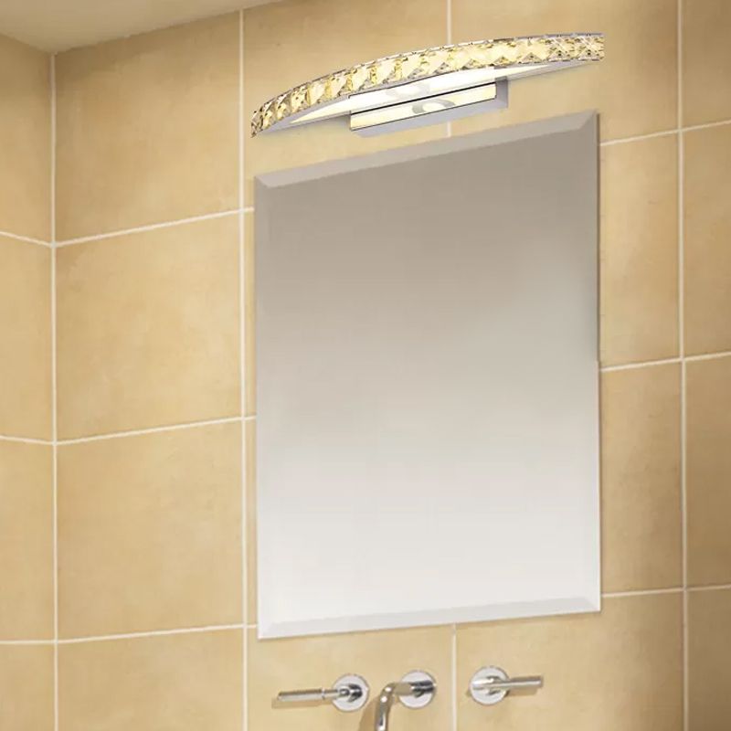 1 Light Geometric Vanity Lighting Fixtures Modern Style Crystal LED Mirror Lights