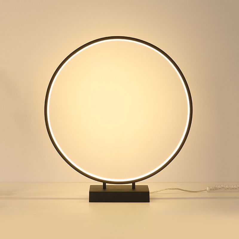 10 "/12"/16 "Diamatura Diamatura Dank Simplicity LED acrilico a LED singola Light Black/White Table Light in luce calda/bianca