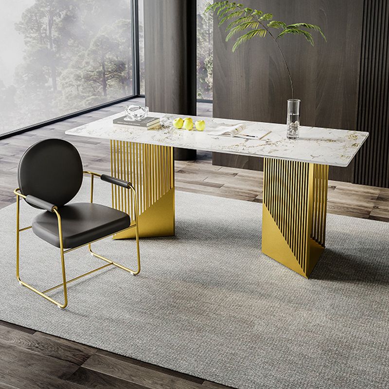 Metal Dinette Set with Gray Chairs 1/2/4/7 Pcs Glam Dining Table Set