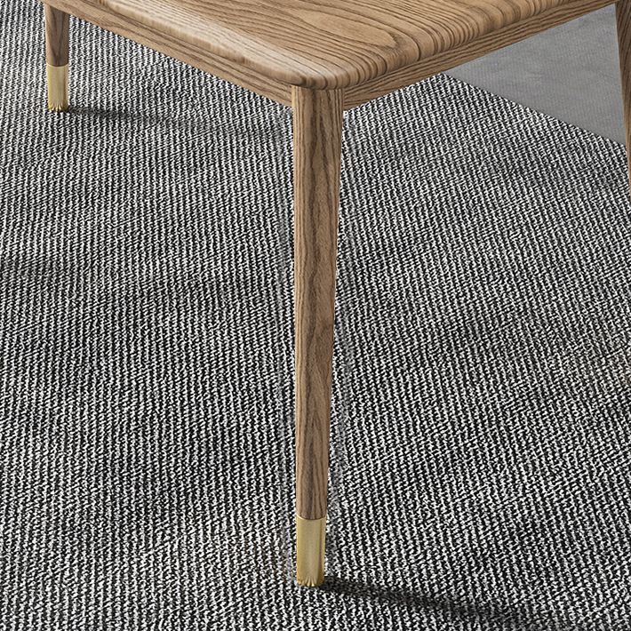 Ash Wood Dining Table Luxury Style 4 Legs Base Solid Wood Table for Dining Room