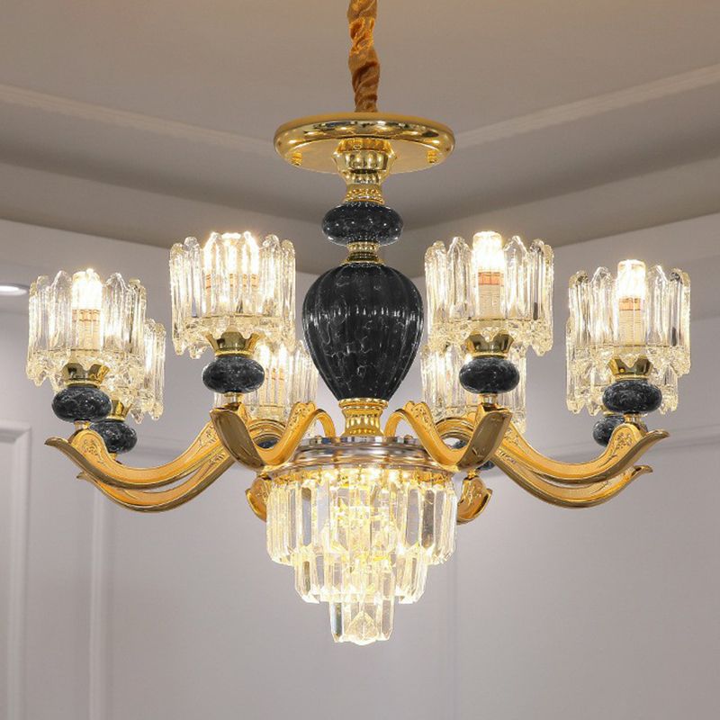 Prismatisch kristal kroonluchter vintage cilindrische eetkamer gesuspendeerde verlichting armatuur
